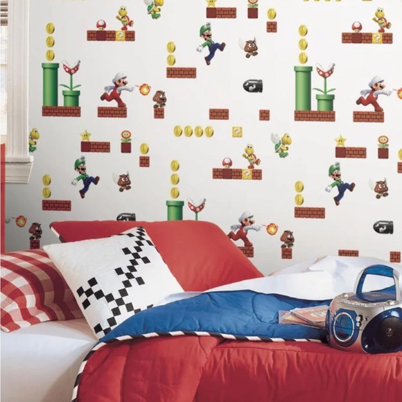 Roommates Other - SUPER MARIO PEEL AND STICK WALLPAPER